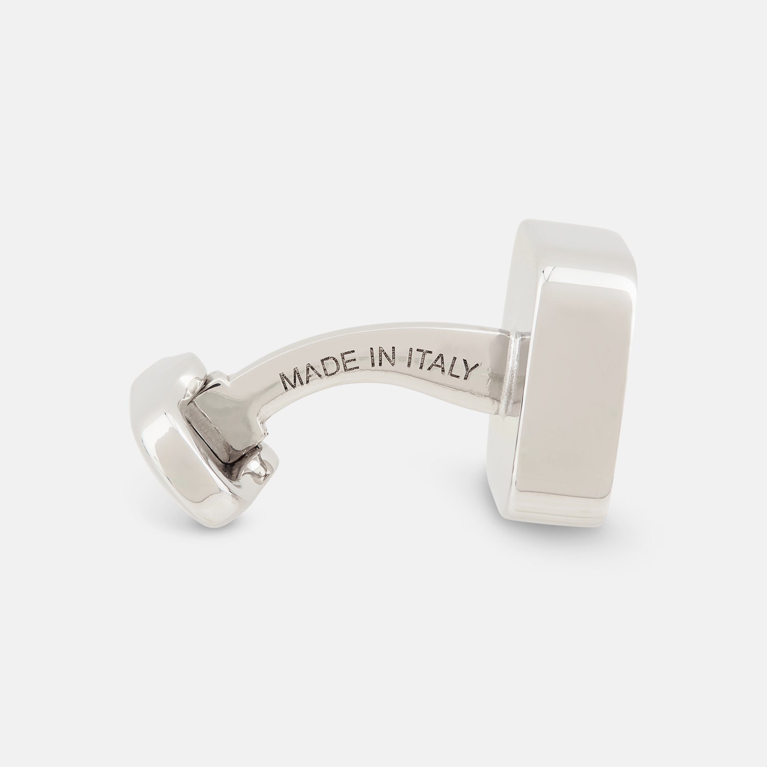 Image 2 of product Turnbull & Asser Lapis Lazuli Square Cufflinks feature sterling silver settings and vibrant blue lapis lazuli inlays with gold flecks, shown on a white background.