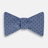 Blue Micro Dot Silk  Bow Tie