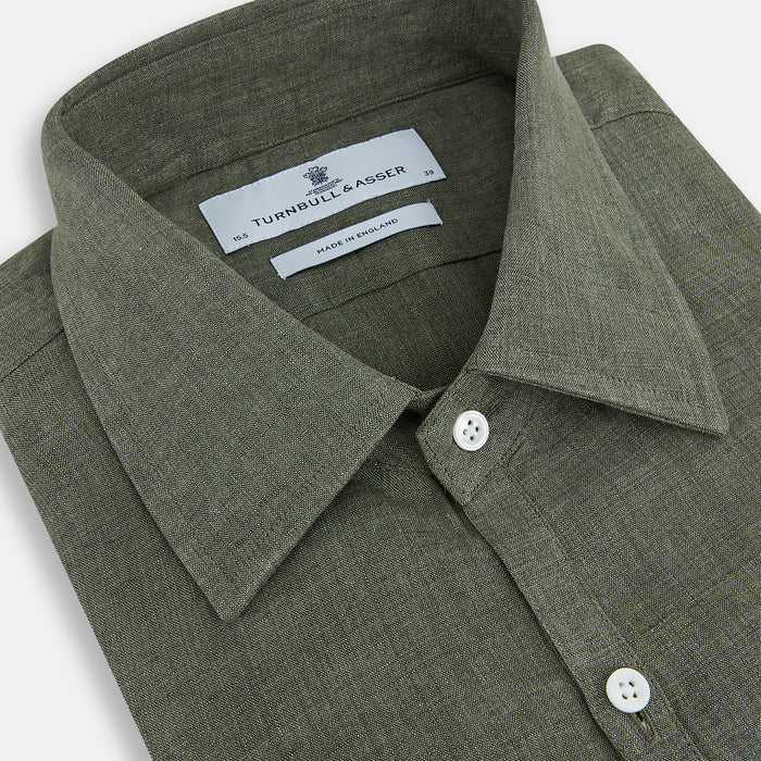 Sage Linen Westminster Shirt Image 1
