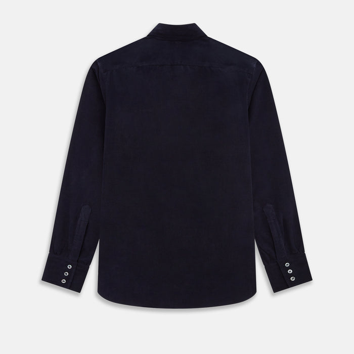 Navy Corduroy Windsor Shirt Image 2