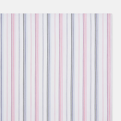 Hand Rolled Pink and Blue Multi Stripe Handkerchief