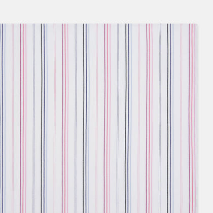 Hand Rolled Pink and Blue Multi Stripe Handkerchief