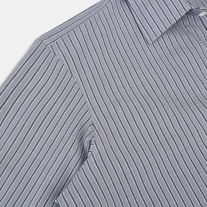 Grey Ticking Stripe Westminster Shirt Image 5
