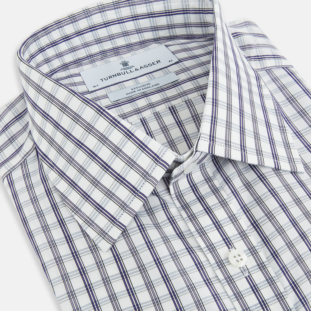 Purple Multi Check Mayfair Shirt