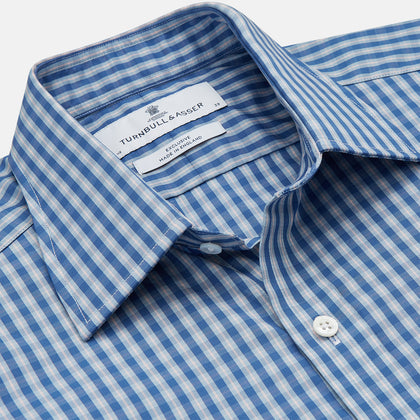 Navy Multi Check Cotton Regular Fit Mayfair Shirt