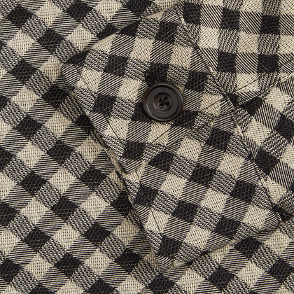 Black Gingham Check Wool Blend Somerset Overshirt Image 2