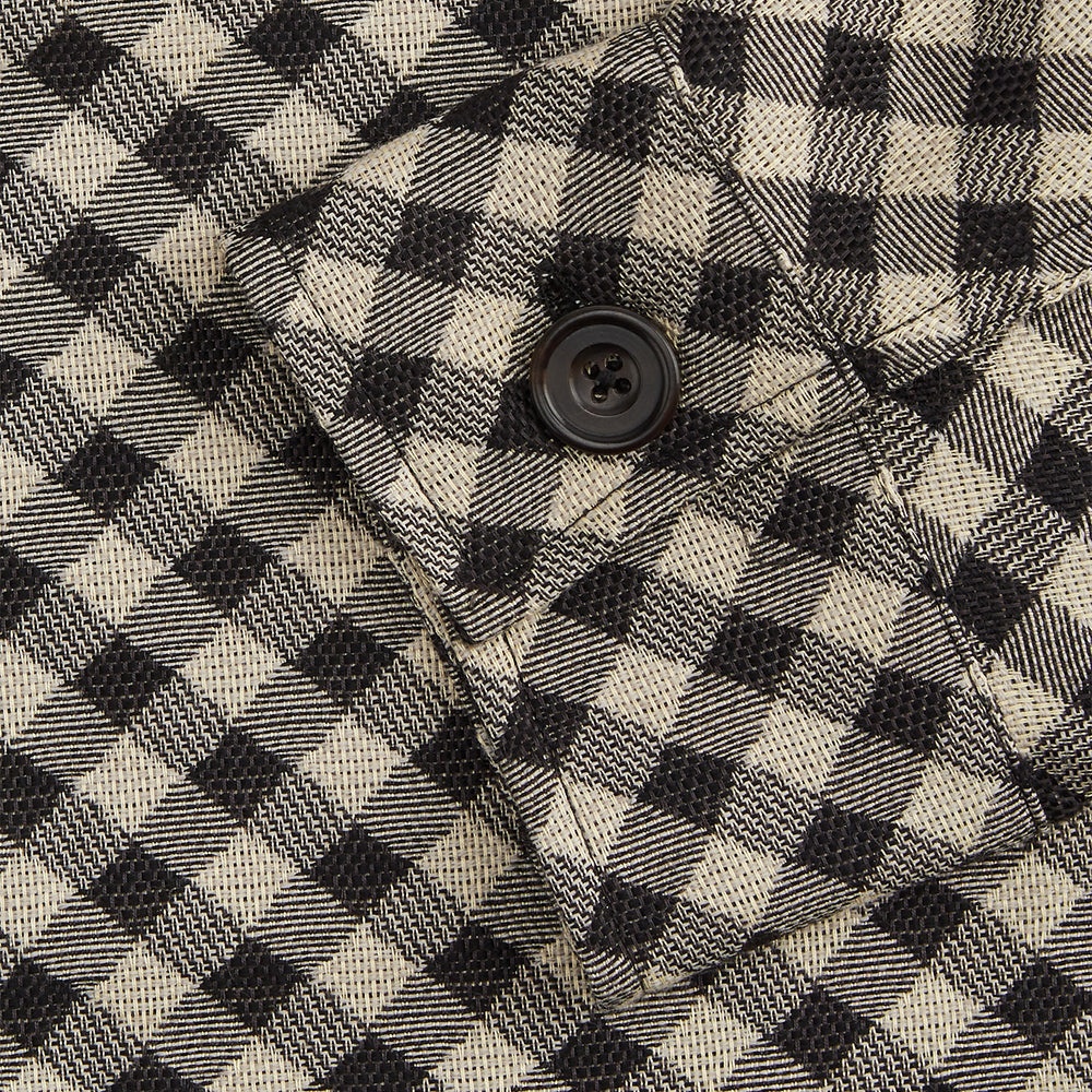 Black Gingham Check Wool Blend Somerset Overshirt