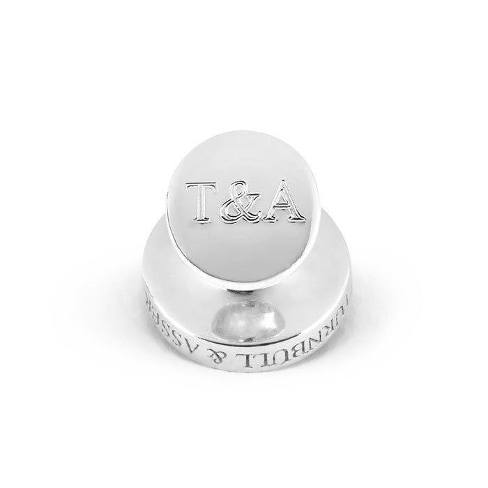 Purple Sterling Silver Mother-of-Pearl Button Cufflinks Image 1