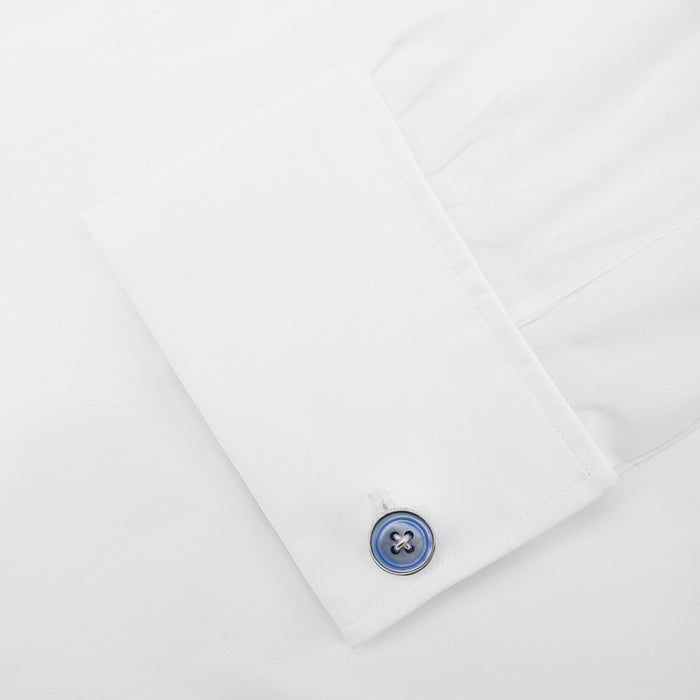 Purple Sterling Silver Mother-of-Pearl Button Cufflinks Image 2