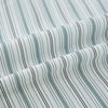 View 8 of product A Forest Green Multi Stripe Westminster Shirt by Turnbull & Asser, featuring thin green stripes on white and expert British craftsmanship, is neatly laid flat with visible cuffs.
