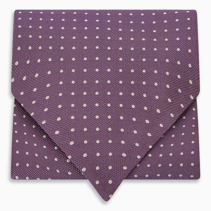 Lilac and Violet Micro Dot Silk Cravat Image 4