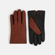 Brown/Ebony Cashmere-Lined Hairsheep Leather Touchscreen Gloves