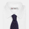 LACE ON TONE SPOT NAVY TULIP RED TIE