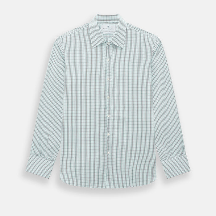 Forest Melange and Red Overlay Grid Check Westminster Shirt