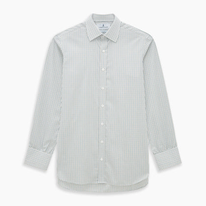 Green and Brown Multi Check Mayfair Shirt Image 6