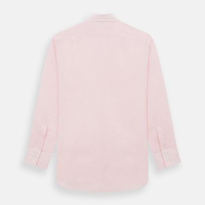 Pale Pink Linen Mayfair Shirt Image 2