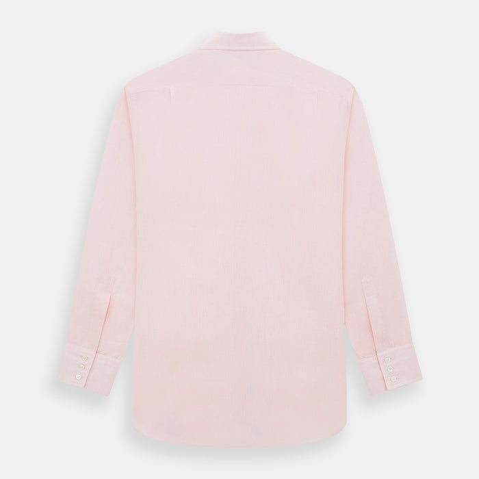 Pale Pink Linen Mayfair Shirt Image 2