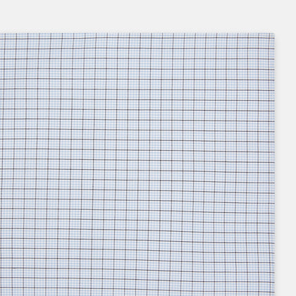 Hand Rolled Blue Multi Graph Check Handkerchief