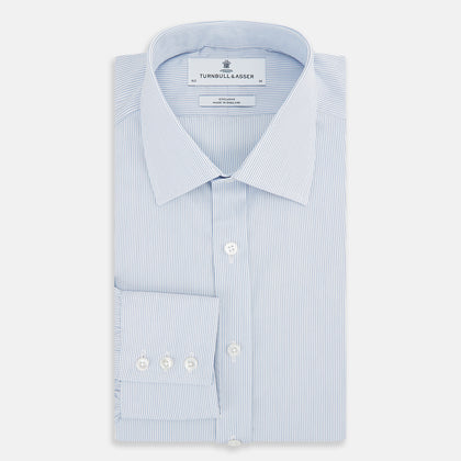 Sky Blue Hairline Multi Stripe Mayfair Shirt Image 4