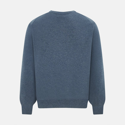 Pacific Blue Cashmere Round Neck Jumper Image 2