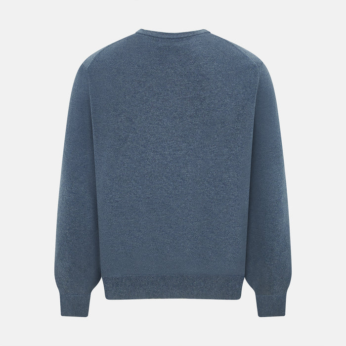 Pacific Blue Cashmere Round Neck Jumper Image 2