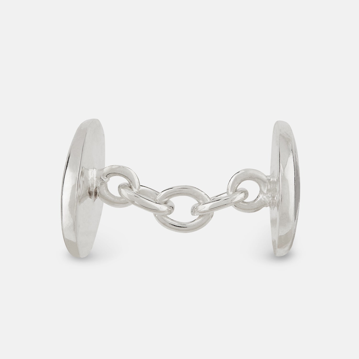 Image 2 of product Forest Green and Navy Checkered Oval Enamel Chain Cufflinks