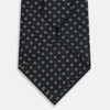 Navy and White Circle Silk Tie