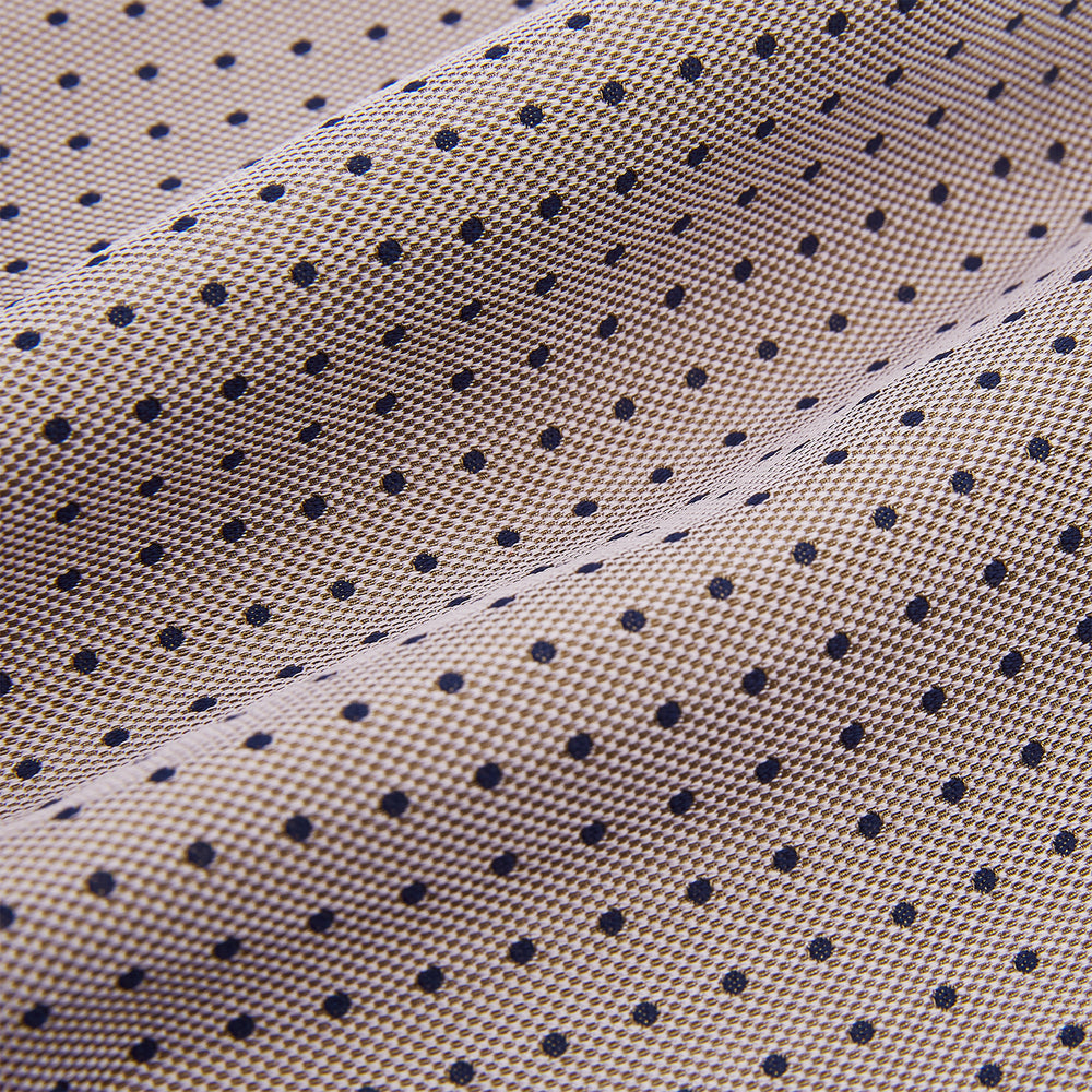 Navy and Lilac Micro Dot Silk Cravat