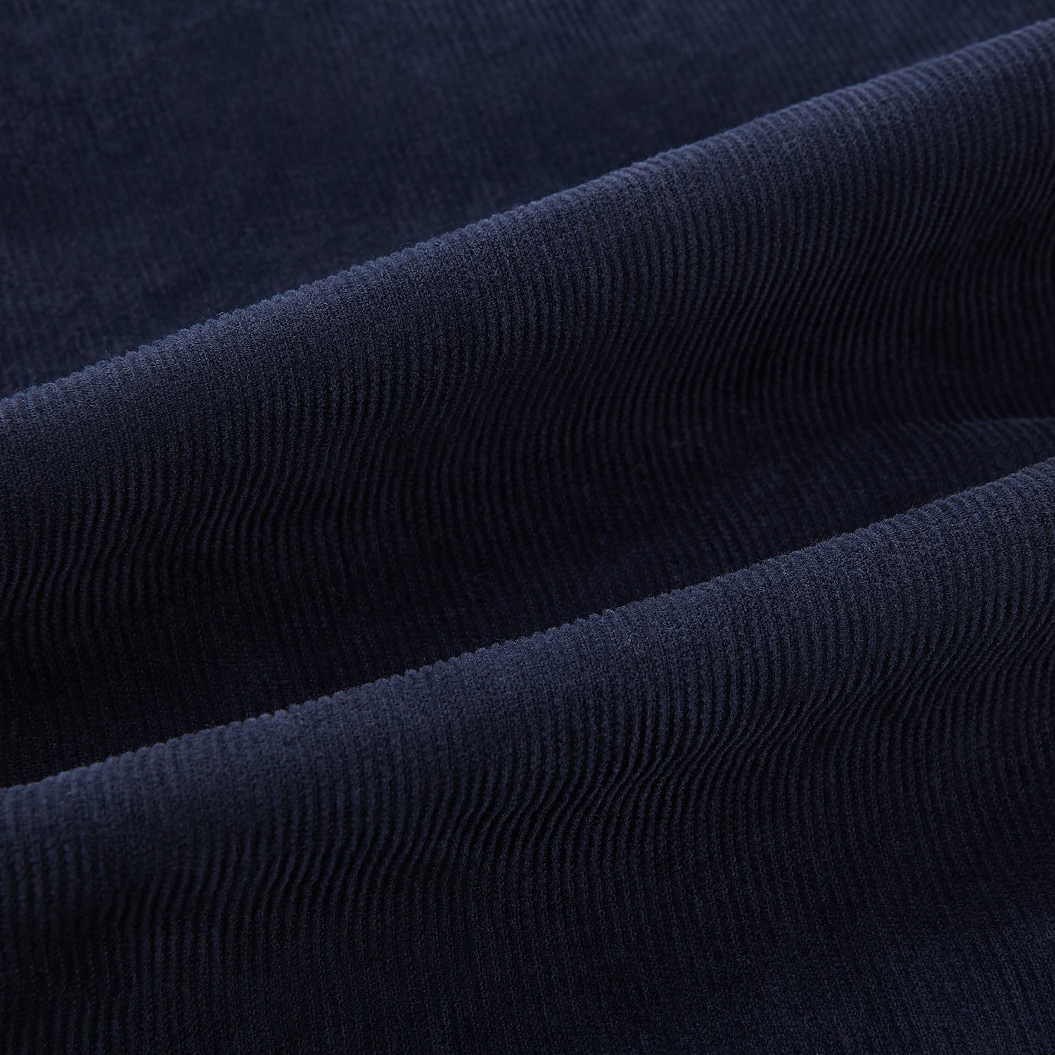 Image 7 of product Turnbull & Asser's Light Navy Corduroy Miles Trousers feature a straight-leg stretch fit, elasticated waist, and matching fabric drawstring, shown on a plain white background.