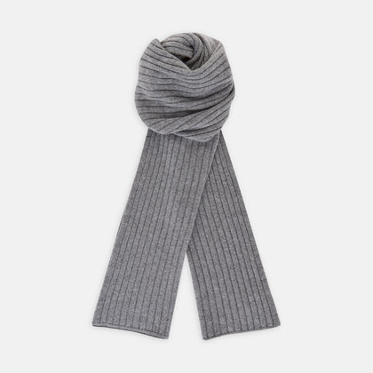 Grey Wool/Cashmere Scarf