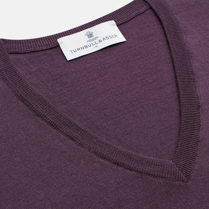 Plum Kennedy Merino V-Neck Jumper