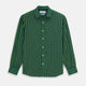 Green and Navy Candy Stripe Silk Weekend Fit Harold Shirt