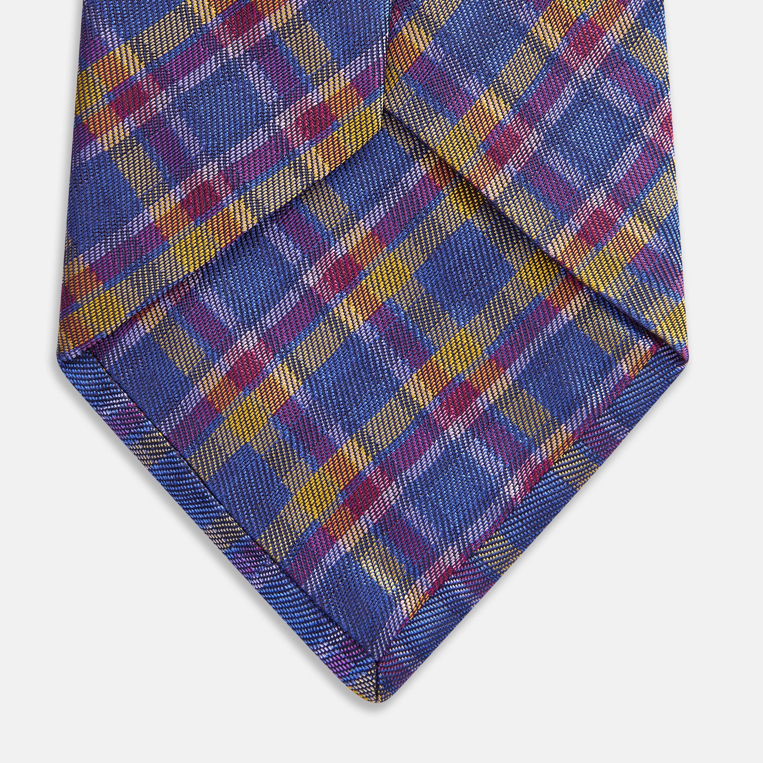 Blue Multi Tartan Silk Tie