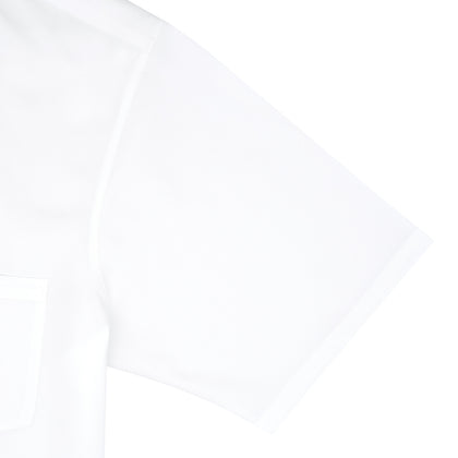 White Lyocell Hampton Open Collar Shirt