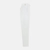 View 3 of product Turnbull & Asser White Linen Henry Trousers, featuring a straight-leg cut with front button and zip closure, are displayed against a plain white background.