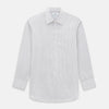 View 1 of product The Blue and Red Graph Check Westminster Shirt by Turnbull & Asser features a classic collar, long sleeves, and British craftsmanship, with a blue and red checkered pattern on white, displayed flat on a white surface.