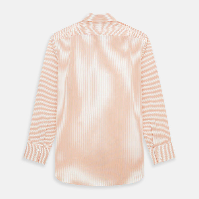 Orange Ticking Stripe Mayfair Shirt Image 2