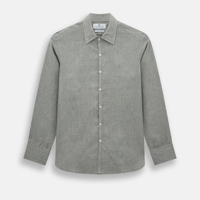 Flint Grey Linen Westminster Shirt