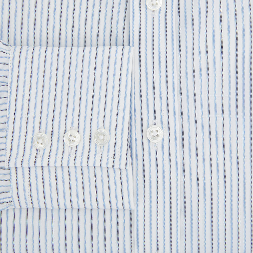 Navy and Blue Shadow Stripe Mayfair Shirt