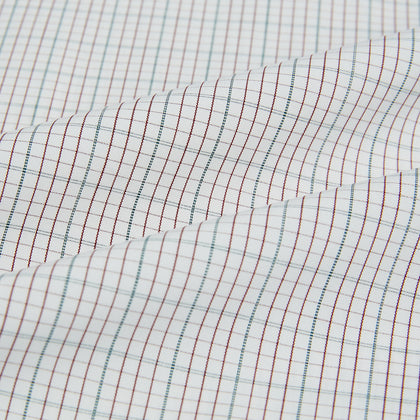 BURGUNDY AND GREEN DOUBLE GRID CHECK WESTMINSTER SHIRT Image 7