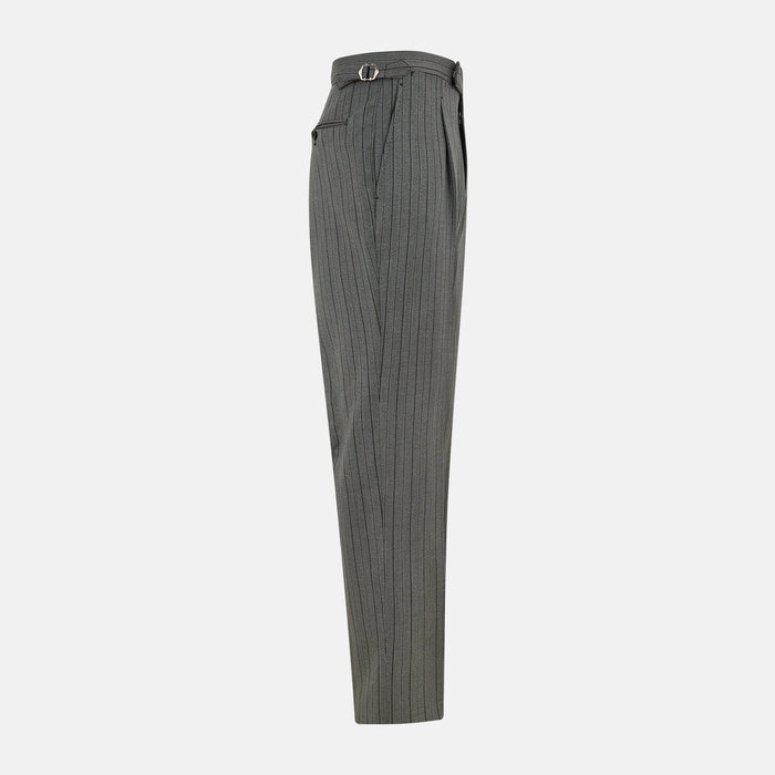 Grey Multi Pinstripe Morning Dress Trousers Image 3