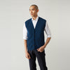 Navy Sleeveless Cashmere Cardigan