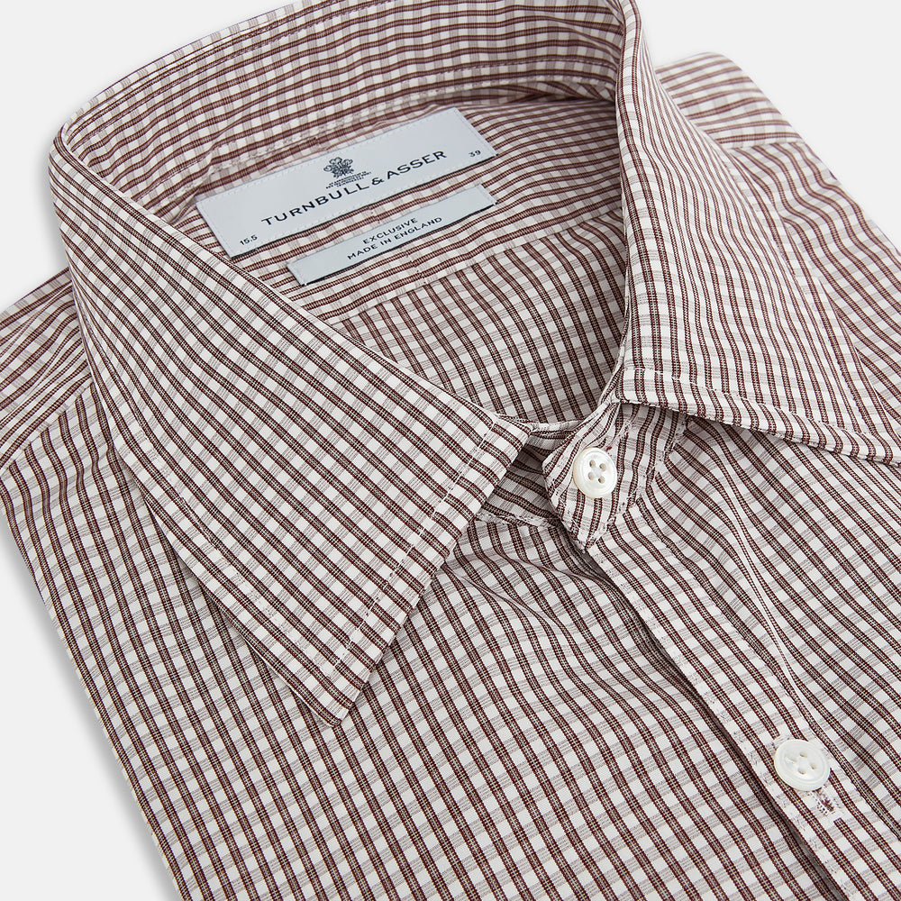 Burgundy Micro Check Westminster Shirt