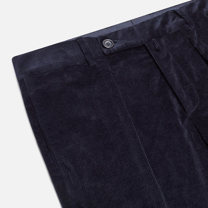 Navy Corduroy Edward Trousers