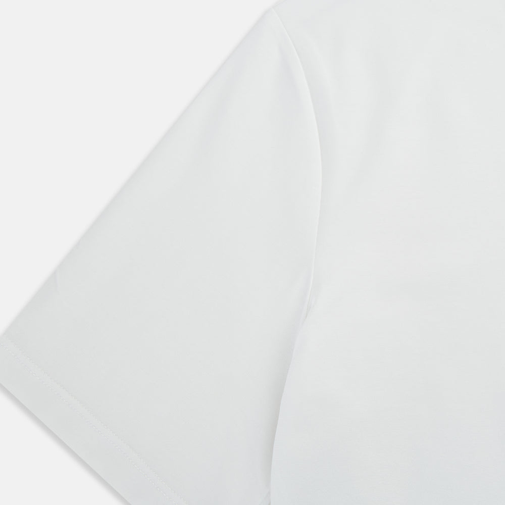 White Short-sleeve Fitted T-Shirt