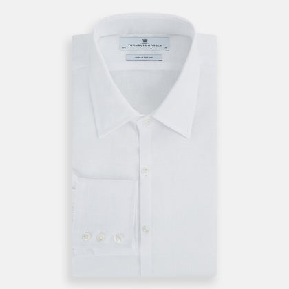 White Linen Westminster Shirt Image 4