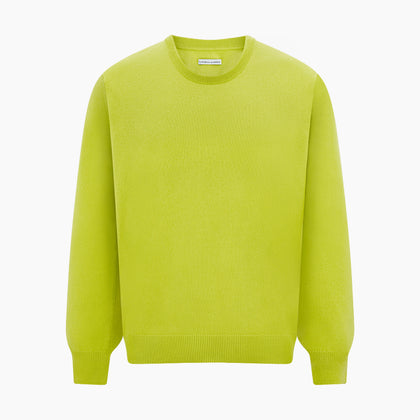 Lemon Green Cashmere Round Neck Jumper Image 5