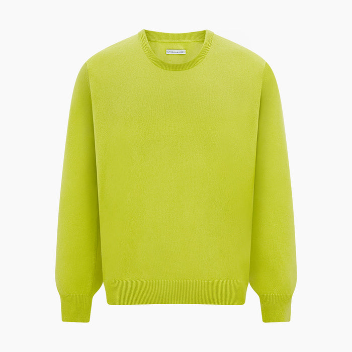 Lemon Green Cashmere Round Neck Jumper Image 5