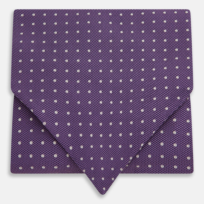 Lilac and Purple Micro Dot Silk Cravat