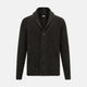 Dark Brown Cashmere Shawl Collar Cardigan